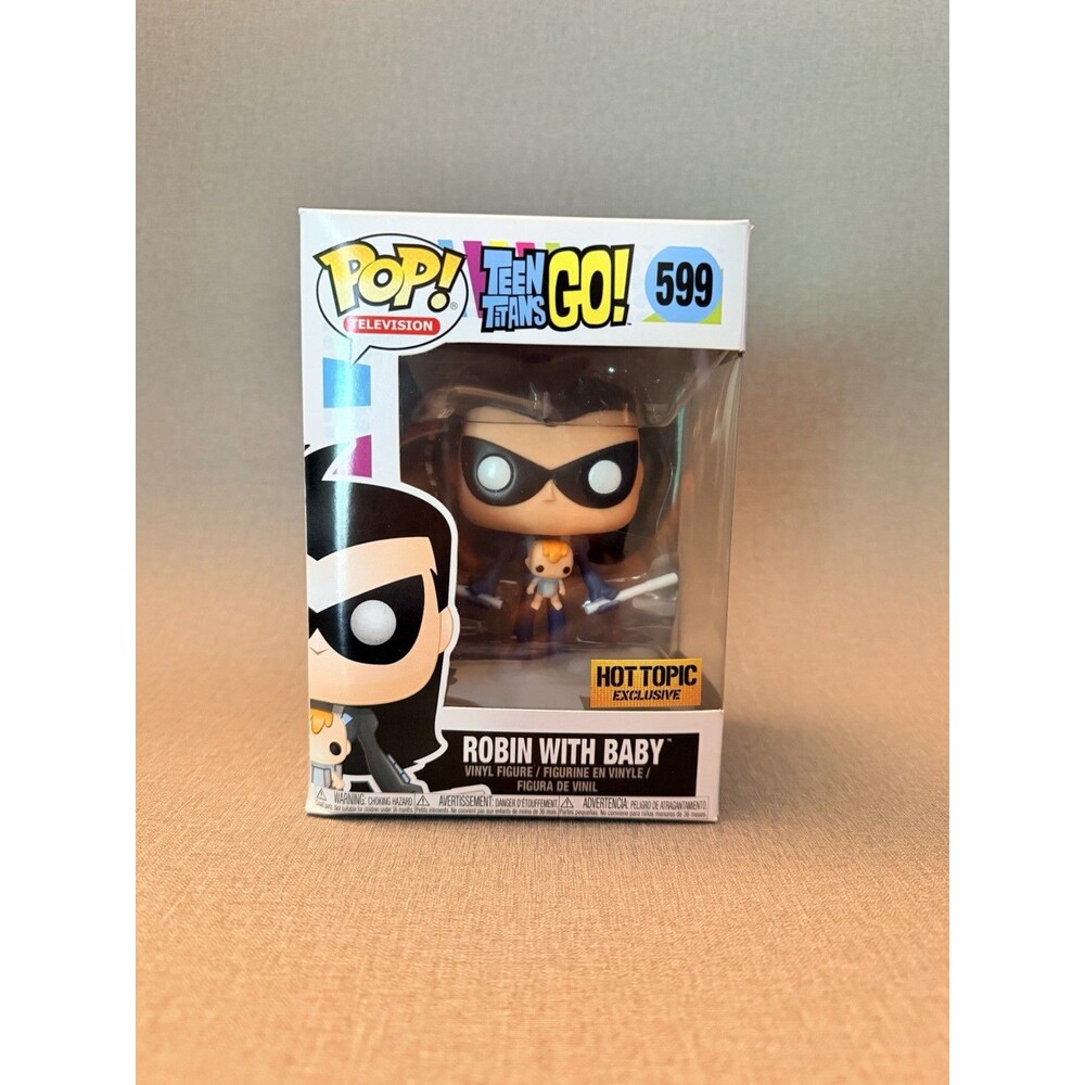 Funko Pop Teen Titans Go Robin w/ Baby Hot Topic Exclusive Vinyl NEW